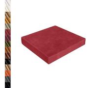 Lsjoaw Square Seat Pad 55X55X5CM Non Slip Cushions Oil wax leather Pads for Dining Chair Waterproof Cushioning Garden Kitchen Office Patio Color#9 Red