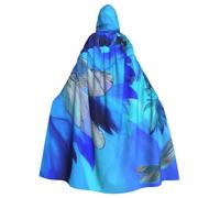 LSJRBWTD Art Dragonfly Adult Halloween Hooded Cloak | Full Length Cosplay Costume Medieval Robe with Hood, Tie Closure for Masquerade Roleplay and Themed Events