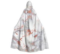 LSJRBWTD Rose Gold Marble Halloween Hooded Cloak for Adults | Full Length Cosplay Cape Costume Fantasy Robe with Oversized Hood for Masquerade Carnival Stage Events