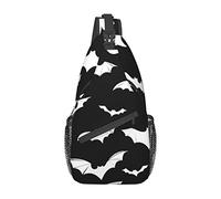 Lsjuee Bats Halloween Goth print Sling Bag, Crossbody Sling Backpack for Casual Shoulder Chest bag Women And Men