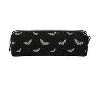 Lsjuee Bats Star Small Pencil Case Simple Pen Pouch Carrying Box for Adult with Smooth Zipper Durable Lightweight for Office Organizer Storage Bag