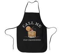 Lsjuee Call Me Old Fashioned Cocktail (1) BBQ Grill Aprons for Men&Women- Funny Aprons for Mom Dad Friend Professional Cooking Apron One Size Fits All Best for Cooking Baking Gardening Grilling