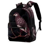 Lsjuee Casual Daypack Elegant Casual Daypacks Large School Rucksack Buzzard Bird Sitting At A Branch Bookbags for Boy & Girl