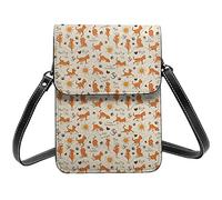 Lsjuee Do Yoga Be Happy Theme Orange Cats Crossbody Bag Crossbody Cell Phone Purse Women Pu Small Crossbody Wallet Purse Shoulder Bag