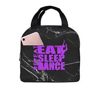 Lsjuee Eat Sleep Dance Repeat Lunch Bags, Insulated Lunch Box Lunch Tote Bag Picnic Bag for Women Mens Boy Girl Work Office