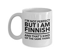 Lsjuee Finnish Mug - I'mperfect but I am Finnish and That's Kind of The Same Thing - Finnish Coffee Mug - Finland Gift