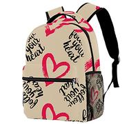 Lsjuee Follow Your Heart Love Pattern Laptop Backpack Travel Backpacks Bookbag for Women & Men School College Students Backpack Fits 15 Inch Laptop