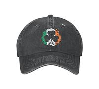 Lsjuee Irish Shamrocks Flag Pride Unisex Cowboy Hat Baseball Caps Adjustable Sports Golf Denim Casquette Cap Black