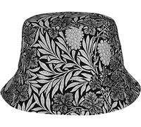Lsjuee Jungle Vines Black Silver Fishing Hats Bucket Sun Hats Breathable Fisherman Protection Safari Hats Unisex for Beach Hiking Safari Camping Gardening Boating