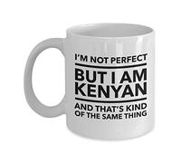 Lsjuee Kenyan Mug - I'mperfect but I am Kenyan and That's Kind of The Same Thing - Kenyan Coffee Mug - Kenya Gift