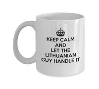Lsjuee Lithuanian Mug - Keep Calm and let The Lithuanian Guy Handle it - Coffee Mug - Unique Gift for Lithuanian