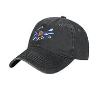 Lsjuee Nova Scotia Flag Map Baseball Cap, Washed Cotton Trucker Hat Vintage Dad Hats for Men Women Black
