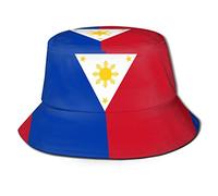 Lsjuee Philippines Flag Bucket Hat Filipino Hat Wide Brim Packet Fisherman Cap Travel Beach Sun Hat Outdoor for Women Men