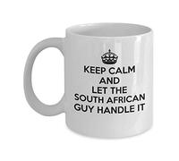 Lsjuee South African Mug - Keep Calm and let The South African Guy Handle it - Coffee Mug - Unique Gift for South African