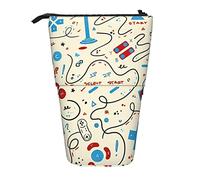 Lsjuee Telescopic Pencil Case Gaming Standing Pencil Pouch Stationery Organizer Bag, Portable Pen Case Holder for Office School Teens Bags Girls