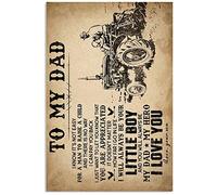 Lsjuee to My Dad Farmer I Know It's awasy for a Man to Raise a Child Poster Gift for Men Women Home Gift Yard Novelty Funny Celebration Courtyard Poster s Metal Signs Art Wall Decor 8x12 Inch