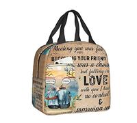 Lsjuee to My Gorgeous Wife Insulated Lunch Bag for Women Reusable Lunch Box with Front Pocket Leakproof Cooler Tote Bag for Office Work School Picnic Beach Workout Travel
