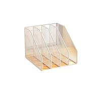 lskdnrufh Collapsible Magazine File Holder with 5 Compartment, Desktop Binder Rack, Adjustable Sturdy File Dividers Document Rack Display(White)
