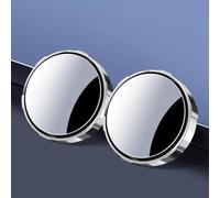 LSKJA Car Blind Spot Mirror for BMW Série 3 M3 E90 E91 E92 E93, Adjustable Convex Small round mirror, Easy Stick-On Installation car accessories Pack 2,B-Silver