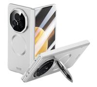 LSKOZU Case for HONOR Magic V3, Shock and Drop Resistant, Lens and Hinge Protection, Built-in Screen Protector and Stand (for Magic V3,Silver)