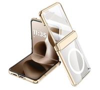 LSKOZU Case for Motorola Razr+ 2026, Lightweight, Slim and Shock-Resistant Case with Built-in Screen Protector Hinge Protection and Wireless Charging Support Gold