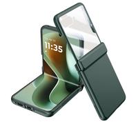 LSKOZU Case for Motorola Razr 2026, Shock-Resistant Lightweight and Ultra-Thin, Hinge Protection, Built-in Screen Protector Green