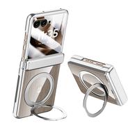 LSKOZU Case for Motorola Razr+ 2026, Stylish, Lightweight, Ultra-thin and Transparent Case with Built-in Screen Protection, Rotating Finger Ring Holder