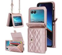 LSKOZU Case for Motorola Razr 70 Ultra Rose Gold