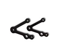 LSL Lamp strut set 40mm, with turn signal holder, black, black