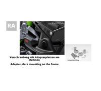 LSL Shift side SlideWing Kit 550H163.3, HONDA NC750 S/X for DCT, 14-, silver