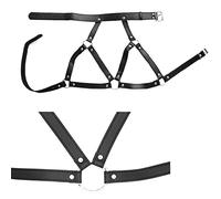 LSL1-BDSM Bondage Sets Bdsms Kit Bondagewear Women PU Leather Adjustable Black Soft Faux Product for Both Men and Women