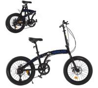 LSLIFE 20 Inch Folding Bike for Adult, 7-Speed Folding Bicycle for Women Men Teens Lightweight Foldable Bike Easy Folding City Bicycle (Classic, Blue)