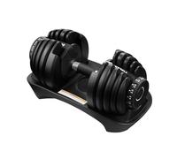 LSLIFE 24KG Adjustable Dumbbells, Dumbbells Set for Saving Place 6-in-1 Adjustable Dumbbell Weights with Safety Locking Non-Slip Handle Home Gym Strength Training Equipment (dark)