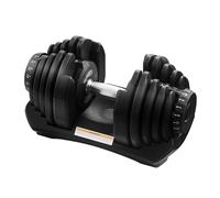 LSLIFE 40KG Adjustable Dumbbells, Dumbbells Set for Saving Place Adjustable Dumbbell Weights Non-Slip Handle Home Gym Strength Training (Black-Single)