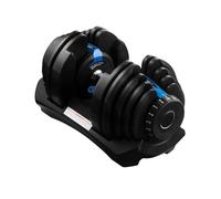 LSLIFE 40KG Adjustable Dumbbells, Dumbbells Set for Saving Place Adjustable Dumbbell Weights with Safety Locking Non-Slip Handle Home Gym Strength Training for Full Bodybuilding (40KG Blue-Single)