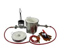 LSMIITTH 8KG Metal Melting Furnace Dual Forge Burner Furnace with Crucibles, Foundry Casting Home Kiln for Metal Gold Silver Copper Brass