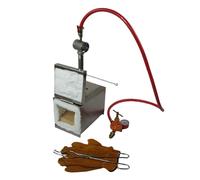LSMIITTH Propane Forge Single Burner with Door, Propane Knife Making Forge Metal Casting Tool for Blacksmithing Farrier