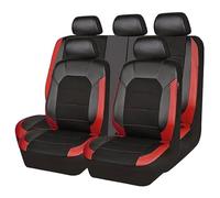 LSMNB Car Seat Cover for Mini Cooper SD Countryman R60/Cooper Countryman F60 2000-2023 2024, Car Leather Seat Cover Sets Cushion Full Set Waterproof Breathable Accessories,Black-Red1