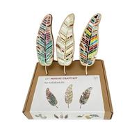 LSMZCX Feather Stained Glass Craft Mosaic Kit, Handmade Artwork, Creative DIY Mosaic Kit, Bright Adult And Children, Hobbyist Gift(SET)