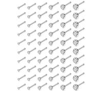 Lsnevsie 18G Nose Rings Studs Piercing Jewelry For Women Men 18 Gauge 316L Surgical Stainless Steel Straight Nose Ring Studs Nostrial Piercing Jewelry for Women CZ 1.5mm 2mm 2.5mm 3mm 3.5mm 4mm Silver
