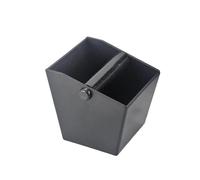 LSNNMU 2pcs Coffee Knock Box Espresso Grounds Container Dump Bin Bucket Anti Slip Powder Beveled Residue Use Coffee Waste Bar(Black)