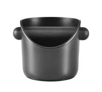 LSNNMU 2pcs Coffee Knock Box, Shock-Absorbent Espresso Knock Box For Barista Coffee Grind, Espresso Dump Bin Grind Waste Bin(Type A Black)