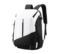 LSNNMU Basketball Bag Basketball Bag Sports Backpack Gym with Shoe Compartment Large with Reflective Strip for Soccer Volleyball(Black White)