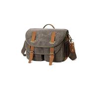 LSNNMU Camera Bag Camera Bag Waterproof Photography Packages DSLR Shoulder Sling Case for Canvas Micro Single Messenger Men(Dark Green)