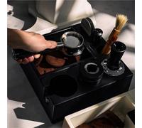 LSNNMU Coffee Knock Box ABS Multifunctional Espresso Tamping Station Suitable With 51/53/58mm Barista Tools Espresso Accessories(White)
