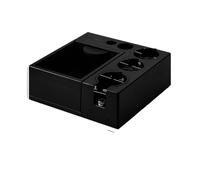 LSNNMU Coffee Knock Box ABS Multifunctional Espresso Tamping Station Suitable With 51/53/58mm Barista Tools Espresso Accessories(Black)