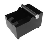 LSNNMU Coffee Knock Box With Stick PTFE Steel Coffee Powder Ground Tamping Station Base Container For Coffee Shops Home Kitchen
