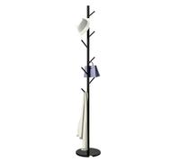 LSNNMU Floor Standing Clothes Rack Tree Branch Design Clothing Rack Stand Metal Hangers Bedroom Household Minimalist Scarf And Bag Rack(Black)