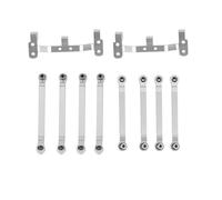 LSNUIND Adjustable Pull Rod Compatible With MN D90 D96 D99S MN98 MN99S 1/12 RC Car Upgrade Parts Metal Pull Rod Link Rod Linkage With Pull Rod Mount Set(White)