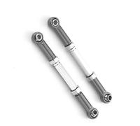 LSNUIND Adjustable Pull Rod Compatible With Traxxas For Slash 4X4 1/16 RC Car Upgraded Part 2pcs Aluminum Alloy Steering Linkage Servo Link Pull Rod Set(Gray)